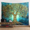 Psychedelic Tree of Life Art Tapestry Mandala Wall Hanging Cloth Bohemian Hippie Home Aesthetics Art Decorative Blanket