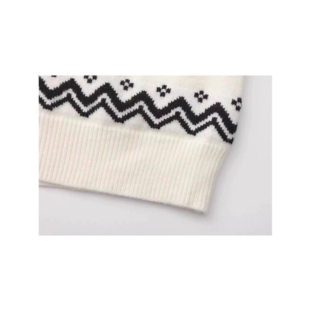 Unisexový americký retro pletený svetr Fair Isle - Volný, ležérní, všestranný pulovr na podzim/zimu.