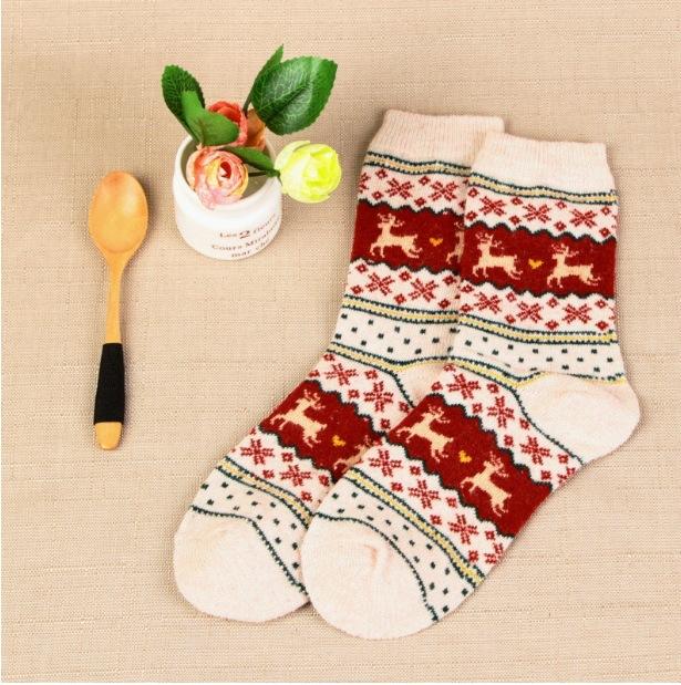 

Mid Winter Cotton Socks For Women, Breathable Socks One Size білий
