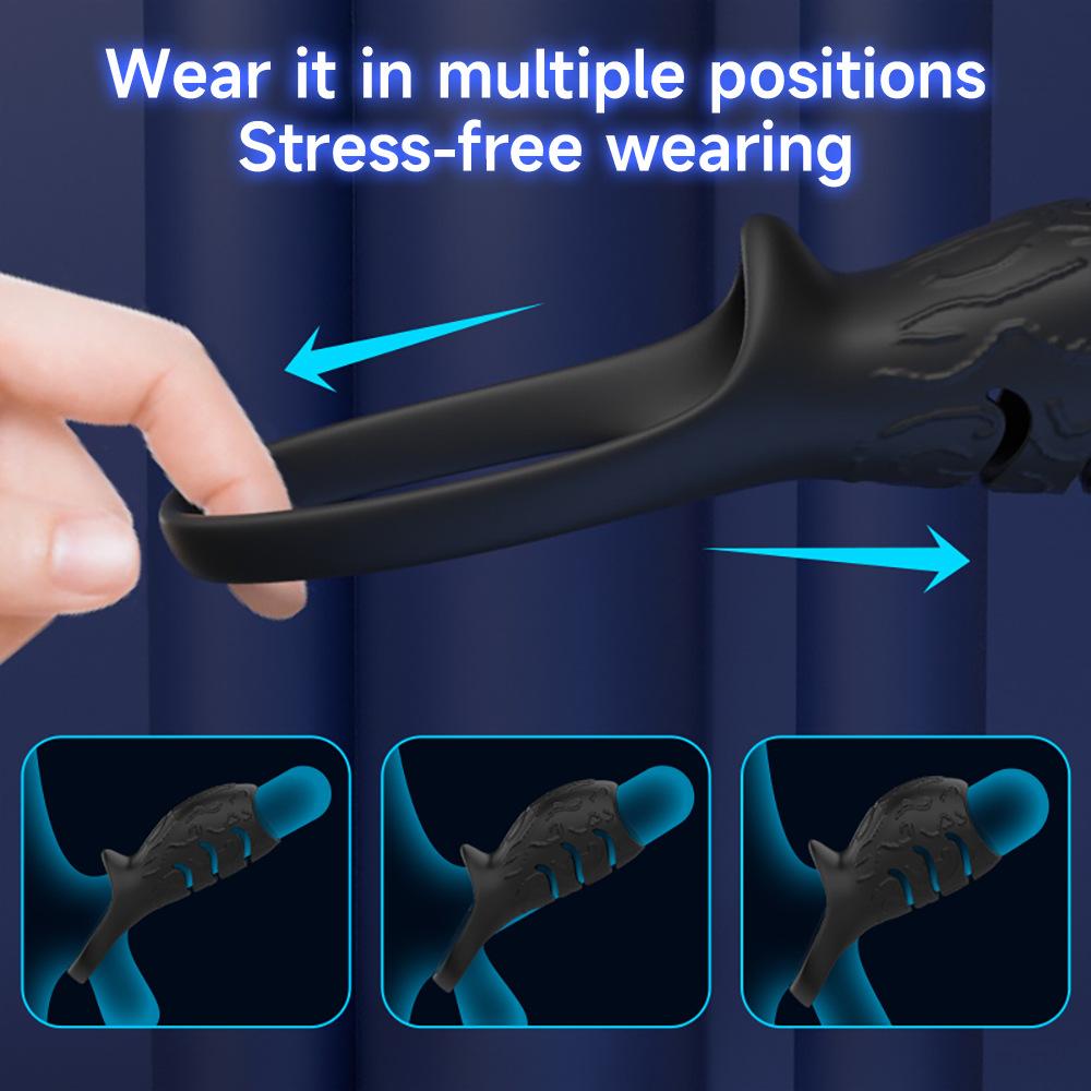 Penis Sleeve Vibrating Cock Ring with Clitoral G Spot Dual Stimulator APP Control Penis Ring Extender Adult Sex Toys for Men