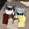 Women's Lace Strap Backless Bow Top with Built-in Bra