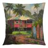 Summer Beach Landscape Retro Cushion Cover 45x45cm Polyester Pillowcase Home Decor Sofa Chair Waist Cushion Cushion Cover