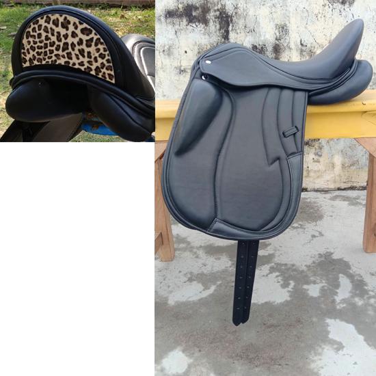 

Leather Dressage Monoflap Saddle with Changeable Gullets – Elegant Cantle Design 16 Inch чёрный