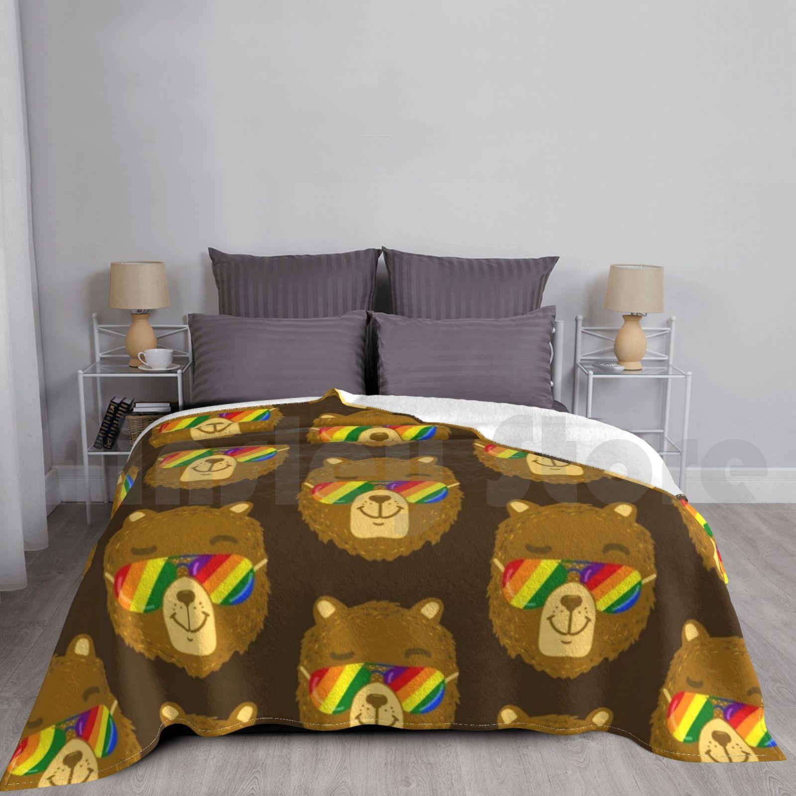 Pride Bear Pride Blanket Fashion Custom Bear Pride Bear Pride Artwork Pride Month Size: 75*100cm, Weight: 230 GSM