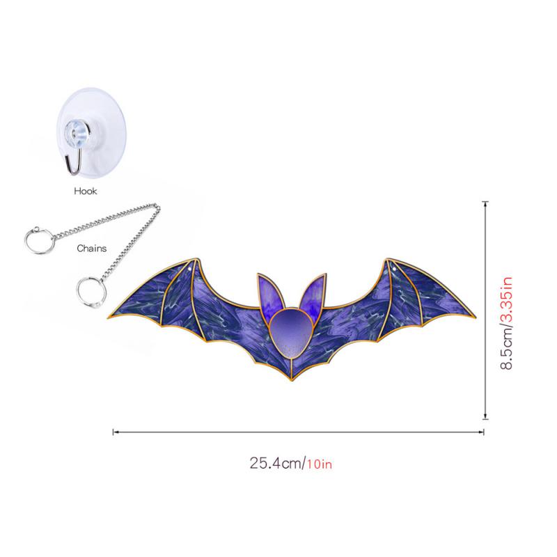 Chain Bat Hanging Ornament Simple And Delicate Halloween Party & Holiday Decorations Halloween Hanging Ornaments Acrylic