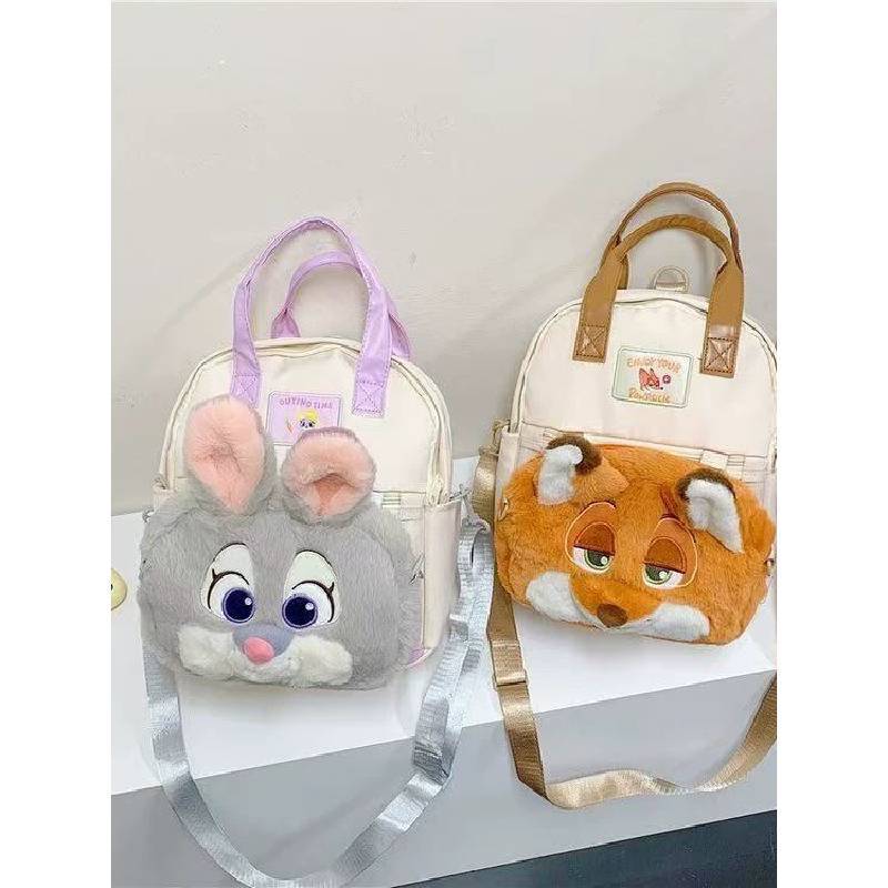 Zootopia Judy Hopps Nick Wilde Cartoon Animal City Oxford Fabric Backpack With Padded Compartment For Daily Use
