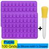 100/50x Gummy Bear Mold with Dropper Silicone Chocolate Mold Fondant Chocolate Candy Maker Moulds DIY Baking Decorating Tools