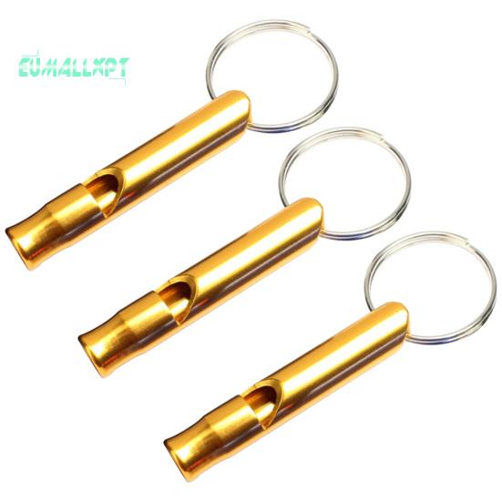 

3 шт., аварийные свистки, супер громкий пронзительный звук с брелоком, сигнализация с анодной обработкой, портативные свистки для выживания на открытом воздухе, брелоки для пеших прогулок золотистый
