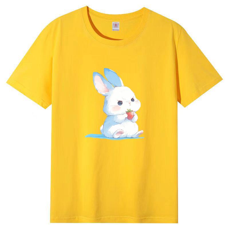 Summer New Short-sleeved T-shirt Female Cotton Loose Korean Ins Women's Cartoon Printing Half-sleeved Blouse