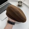 Japanese Retro Woolen Beret Female Face Small Korean Versatile Cartoon Bear Fashionable Temperament Painter Hat