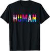 HUMAN LGBT Flag Gay Pride Month Transgender Rainbow Lesbian T-Shirt