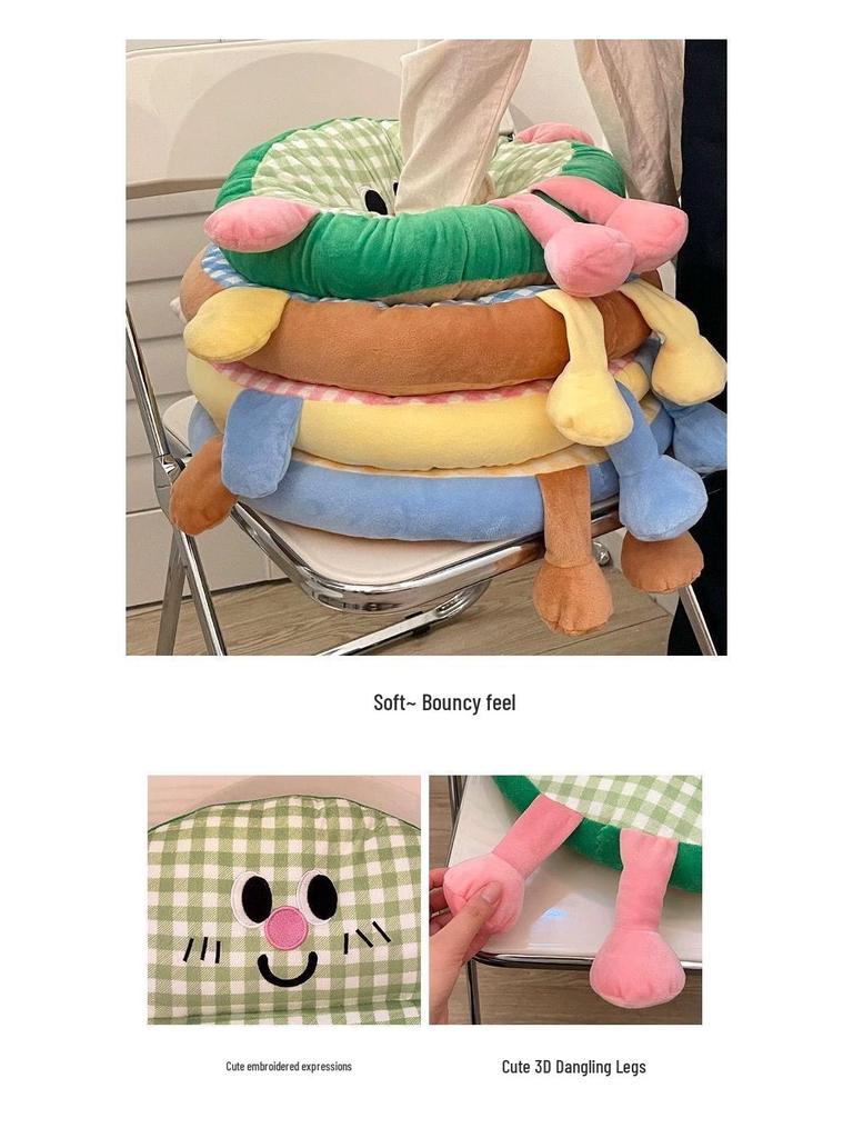 Cute Round Thick Seat Cushion & Backrest – Creative, High-Value Pad for Office Chairs & Dorms