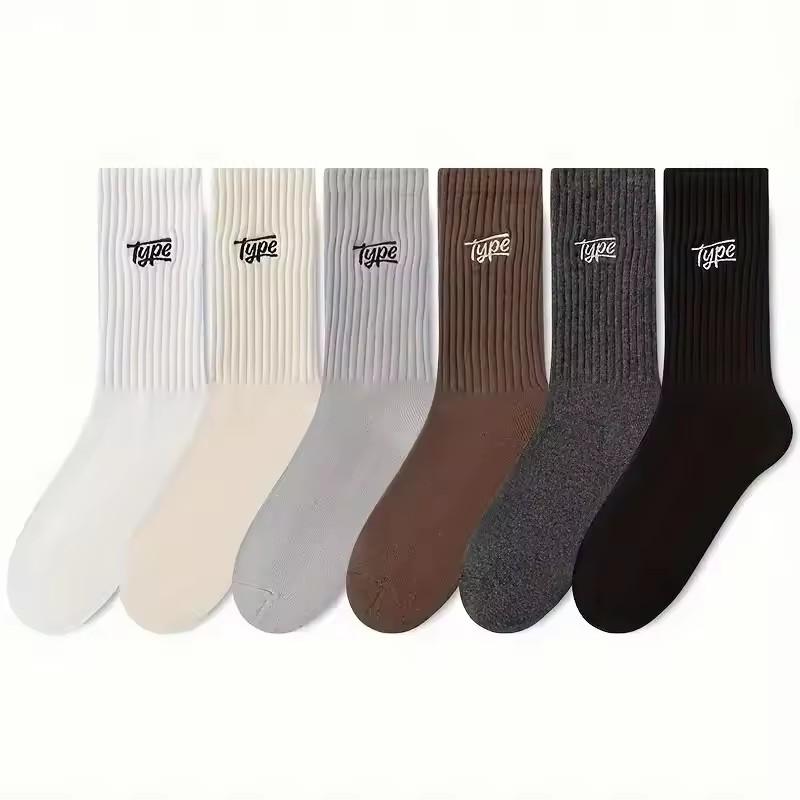 5Pack Men's Fashion Crew Socks, Breathable Polyester, Anti-Odor, Moisture-Wicking, Comfortable Knit with Ribbed Cuffs
