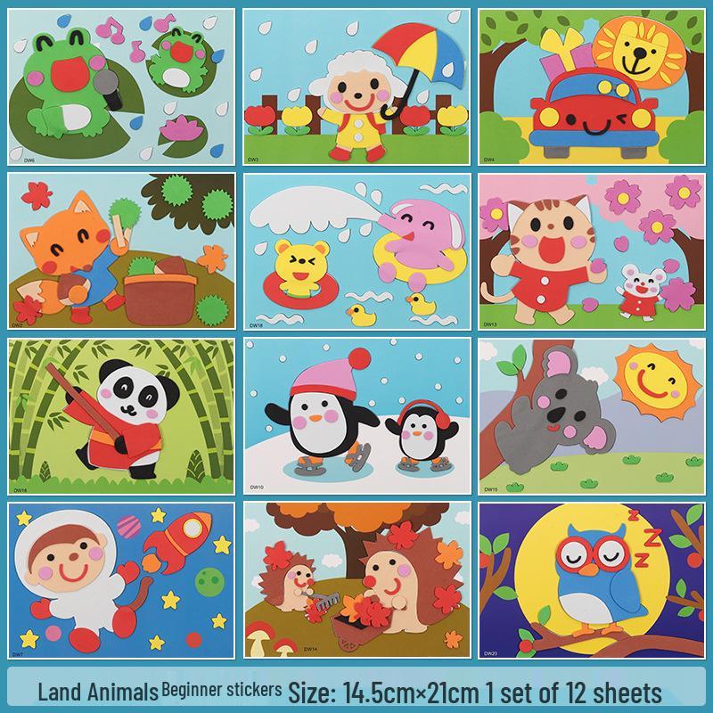 

3D Наклейки из ЭВА в виде животных Пазл Набор для DIY – Развивающая игрушка для детей