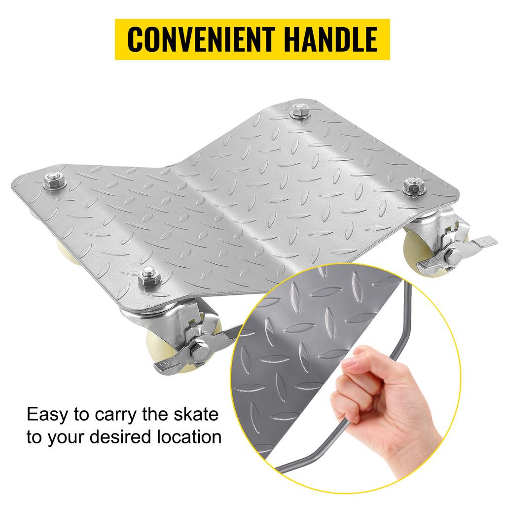 2 Pcs Car Tire Wheel Trolley Dollies 1100 Lbs Weight Capacity Parking Assistant Vehicle Moving Tire Skateboard