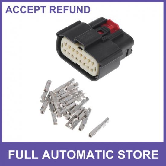 

16 P Car Headlight Socket Plug 1 Set for Ford Mondeo Black