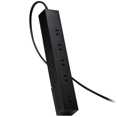 Elecom Power Tap, Rotating Function Tap, with Lightning Surge, with Dust Shutter, Fixed and Hanging Possible, 5 Ports On Top, 5 Ports On Side, 10 Port