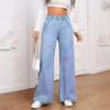 E Hot Sale Light Blue Jeans Women's Clothing Summer New Fashion Loose Trend Long Pants