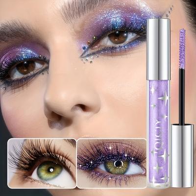 Sparkling Mascara Αδιάβροχη Smudge-Proof Eye Black with 3 Glitter Effects για μακράς διαρκείας, όγκου βλεφαρίδες Glitter Mascara