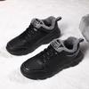 Women's Winter Chunky Platform Running Sneakers Anti-Slip Lace-Up Faux Fur Lining Walking Shoes Warm Fleece Lined Workout Tennis Sneakers for Women