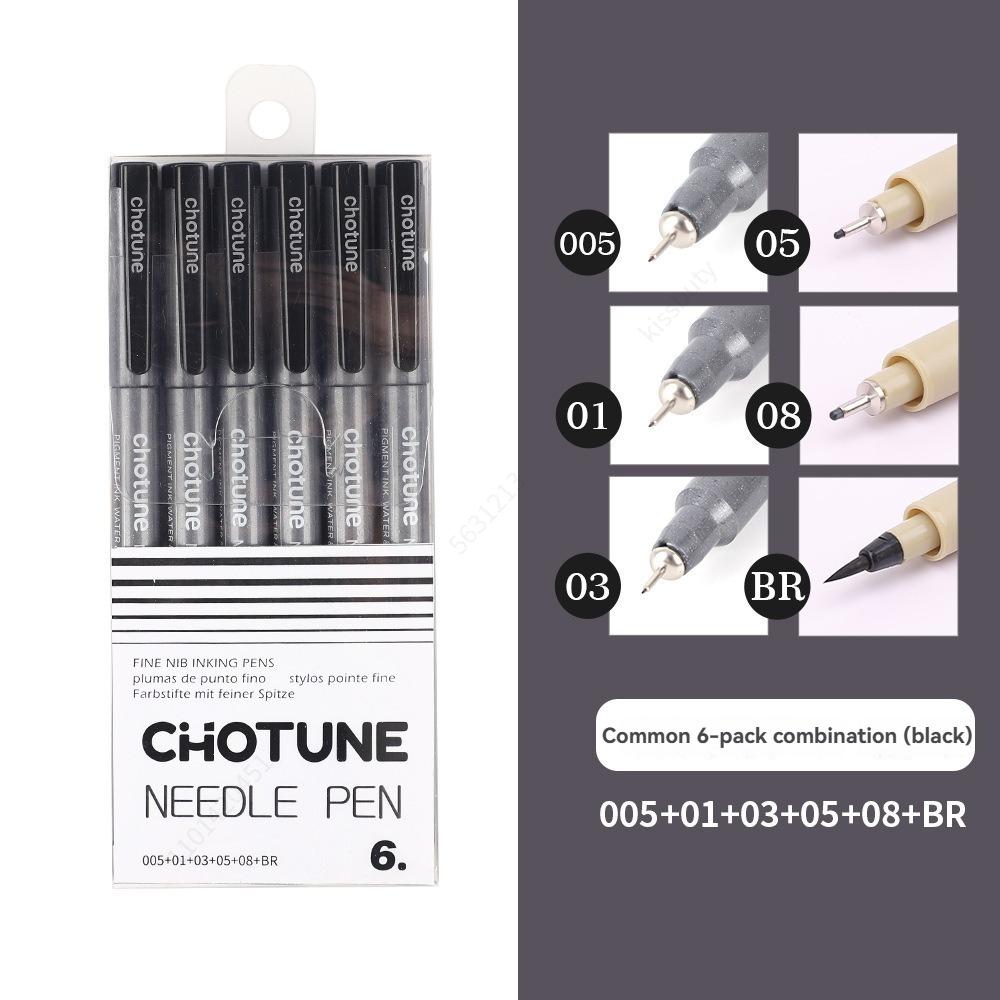 Xiaomi 6/14 Tip Micron Fine Pen set Waterproof Smooth Black Ink Fineliner Drawing Pens Art Sketch Marker Liner Rotulador Tekenen Manga