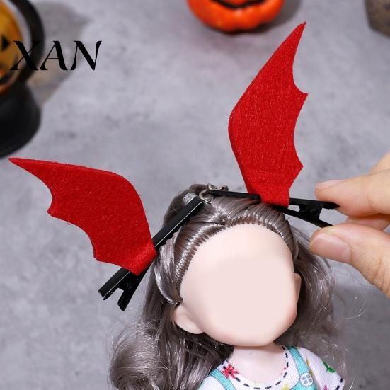 Holiday Themed Hair Ornaments 2Pcs Halloween Red Bat Wings Clips, 3D Wing Hairpin, Sweet And Cool Accessories Gothic Pins, Cute for Women Girls