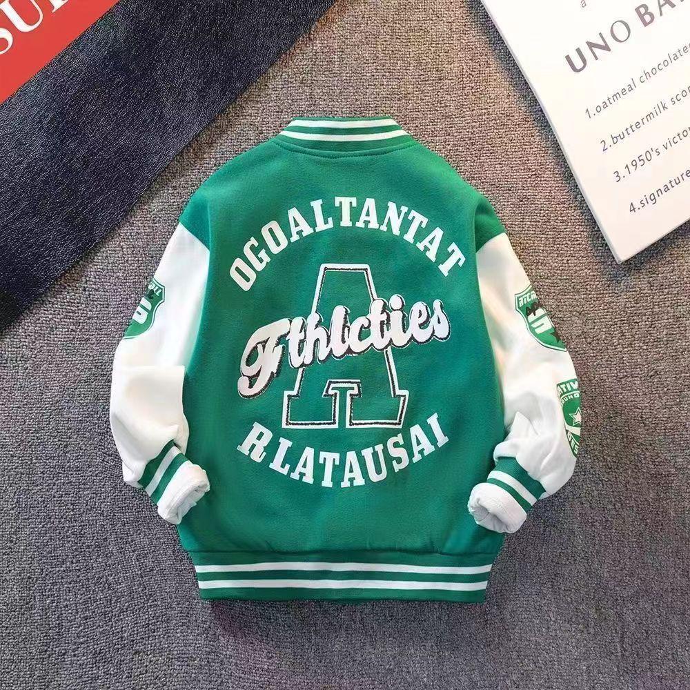 Boys' 2024 Spring/Autumn Baseball Jacket - Fashionable Children's Top