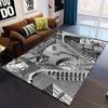 Escher Style Art Illustration Rug Architectural Design Modern Decorative Carpet for Living Room Home Interior Decoration