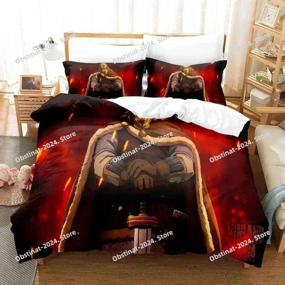 Anime Vinland Saga Beddengoedset Dekbedovertrek Bedset Dekbedovertrek Kussensloop Dekbed King Queen Maat Jongens Volwassenen Beddengoedset