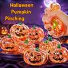Halloween Glitter Pumpkin Squishy Squeeze Maltose Stress Relief Ball Sparkle Powder Filled Cute Pumpkin Face Halloween Gift