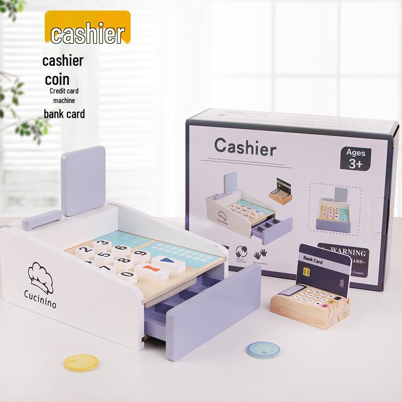 Kids' Wooden Kitchen Pretend Play Set with Oven, Toaster & Waffle Toys