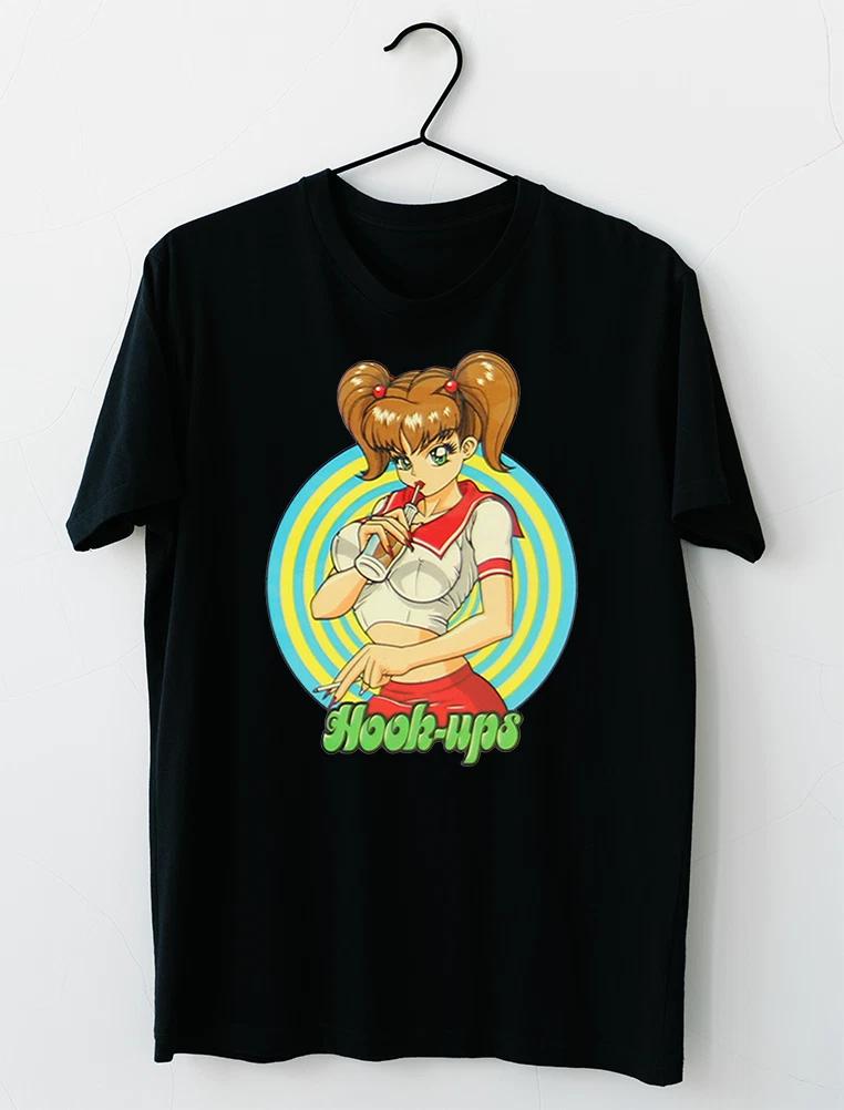 Hookups Skateboard Drinking Sakura T-Shirt S-2XL M