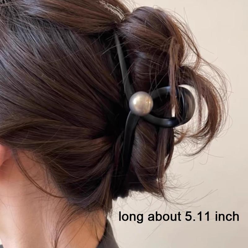 Vintage Pearl Black Hair Claws For Women Girls Temperament Hair Ornament Simple Hair Clips Hairpin Hair Accessories