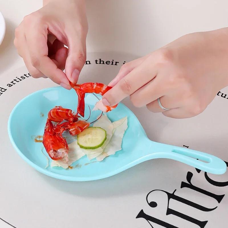 Korean Handheld Dish Fashion White With Handle Fried Chicken Snacks Plate Fruit Dessert Cake Platter New Handheld Serving Plate
