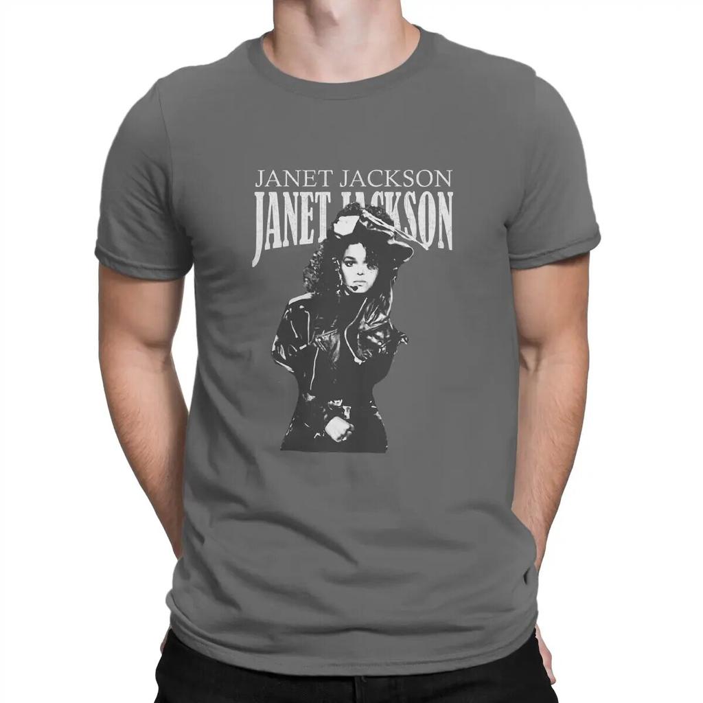 Unisex's Singers And Actors In The American Pop Music Industry T Shirt Janet Jackson Czysta bawełna Ubrania Nowość Krótki rękaw