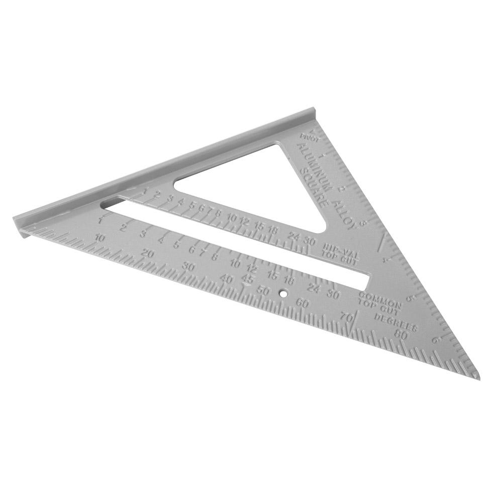 Riglă Triunghiulară din Aliaj de Aluminiu 7" Prelucrare Lemn Instrument de Măsurare 45 90 Grade