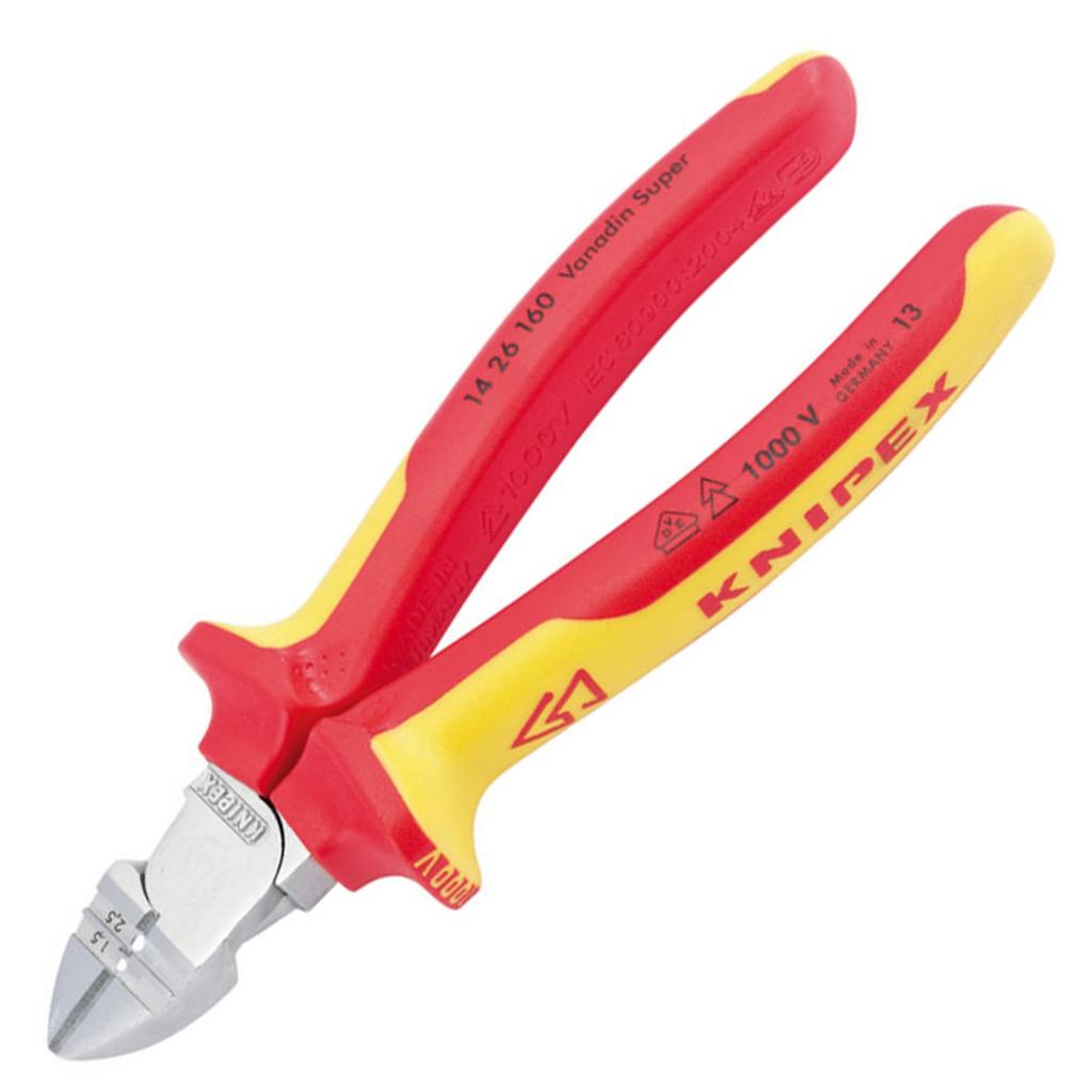 KNIPEX Insulated Slotted Cutting 160mm Pliers, 1000V, Length, 1426-160SB