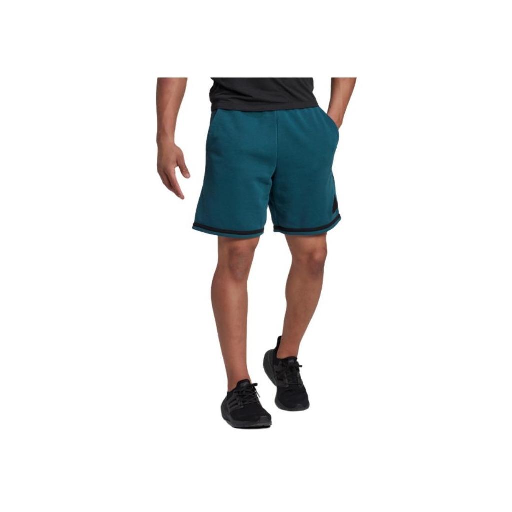 Adidas Volné rovné šortky s elastickým pasem Unisex spodní díl Zelené HY5518