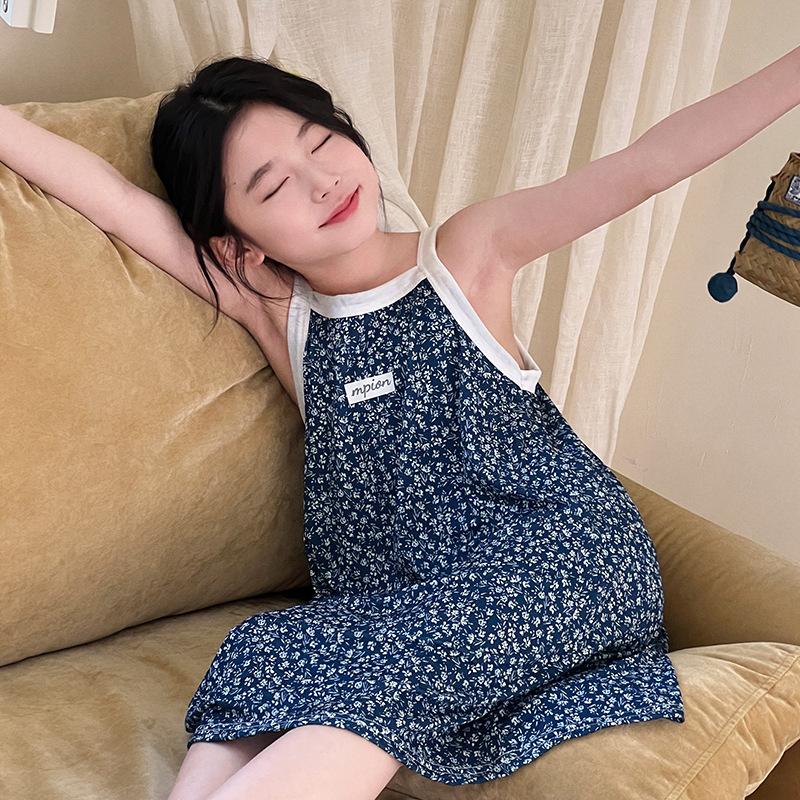 Kids' Halter Dress Summer Girls' Tank Top Beach Dress