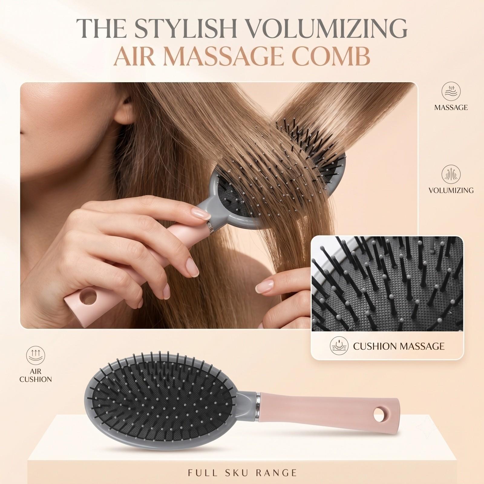Cushion Hairbrush for Volumizing and Scalp Massage - Styling Brush one size розовый