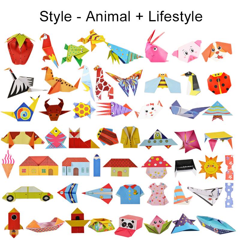 Handmade Origami Material Package Festival Holiday Gatherings Leisure Games DIY Colored Paper Animal/Life Theme Casual Games TMZ