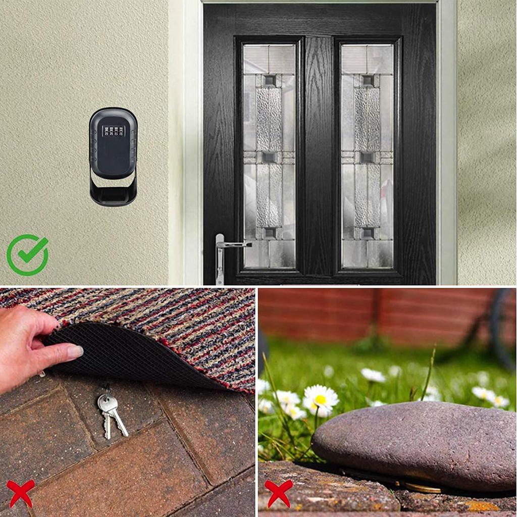 Wall-Mounted Metal Outdoor Anti-Theft Key Storage Lock Box