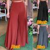 Spring/Summer Pants, Women's Button Elastic, High Waist, Summer Wide Leg Pants