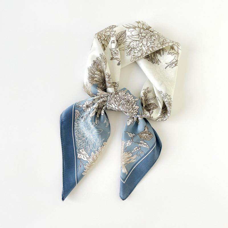 New Spring and Summer Scarf Yellow Pastoral Floral Scarf Scarf Professional Decorative Shirt Scarf Shawl
