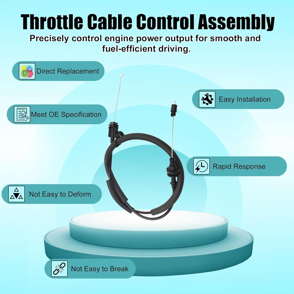 XQSMWF Throttle Cable Control Assembly Compatible with Ford Escape 3.0L V6 2001-2004# 5L8Z9A758AA 6L849A758AA