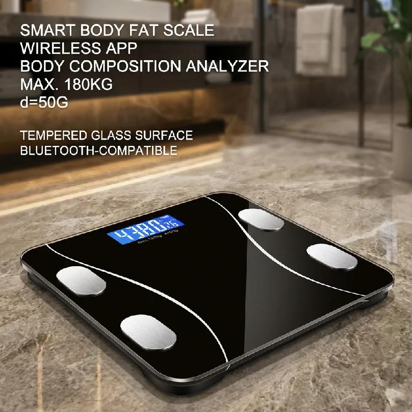 Smart Wireless Digital Body Fat Scale Bluetooth-Compatible Bathroom Weight Analyzer with Smartphone App for Body Composition