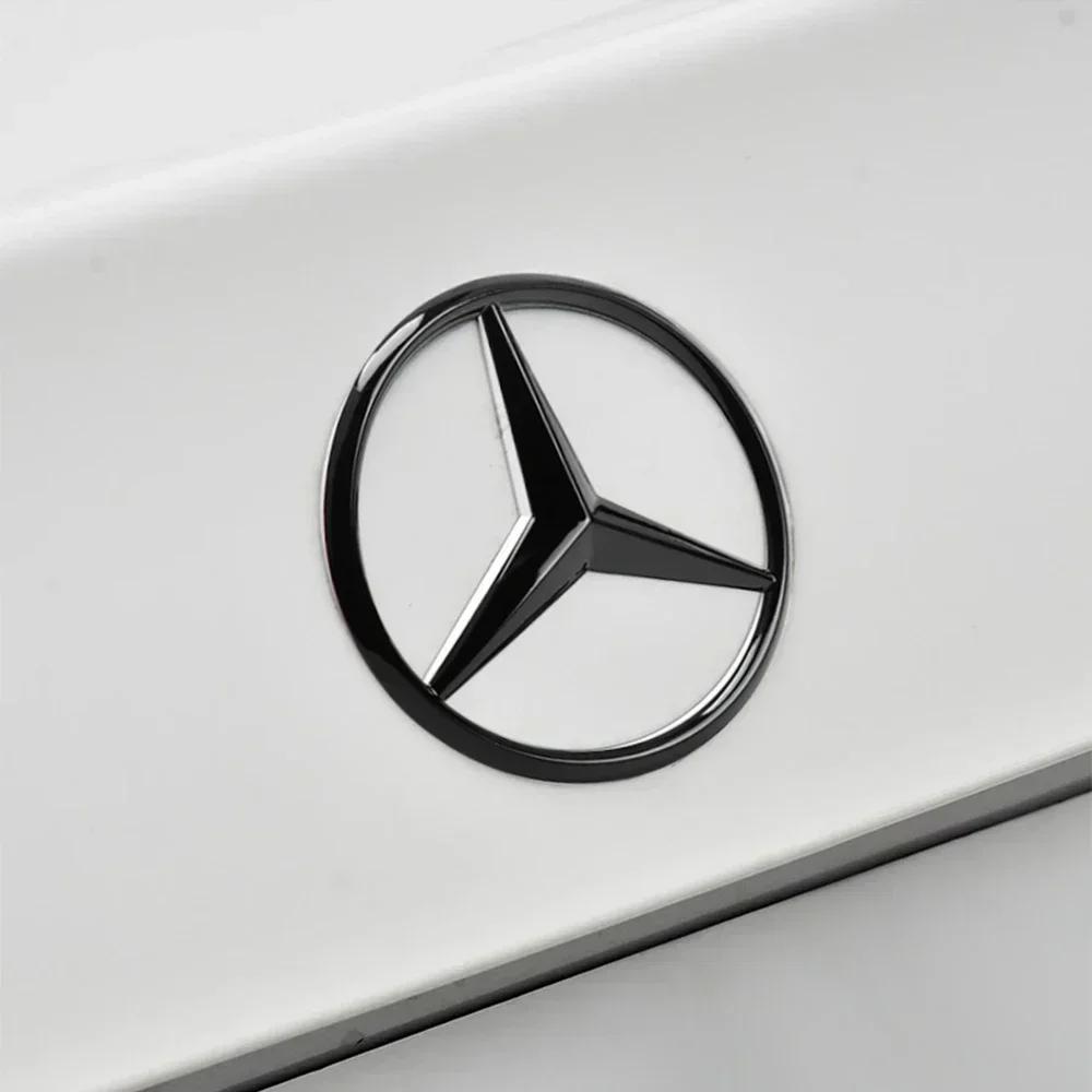 For Mercedes Benz 1Pc 8cm ABS Car Rear Decal Trunk Emblem for Mercedes Benz W204 New GLS SLK CLASS CLS500 CLS400 CLS550 CLS350 C