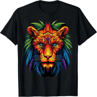 Tribal Lion Graphic Tee T-Shirt