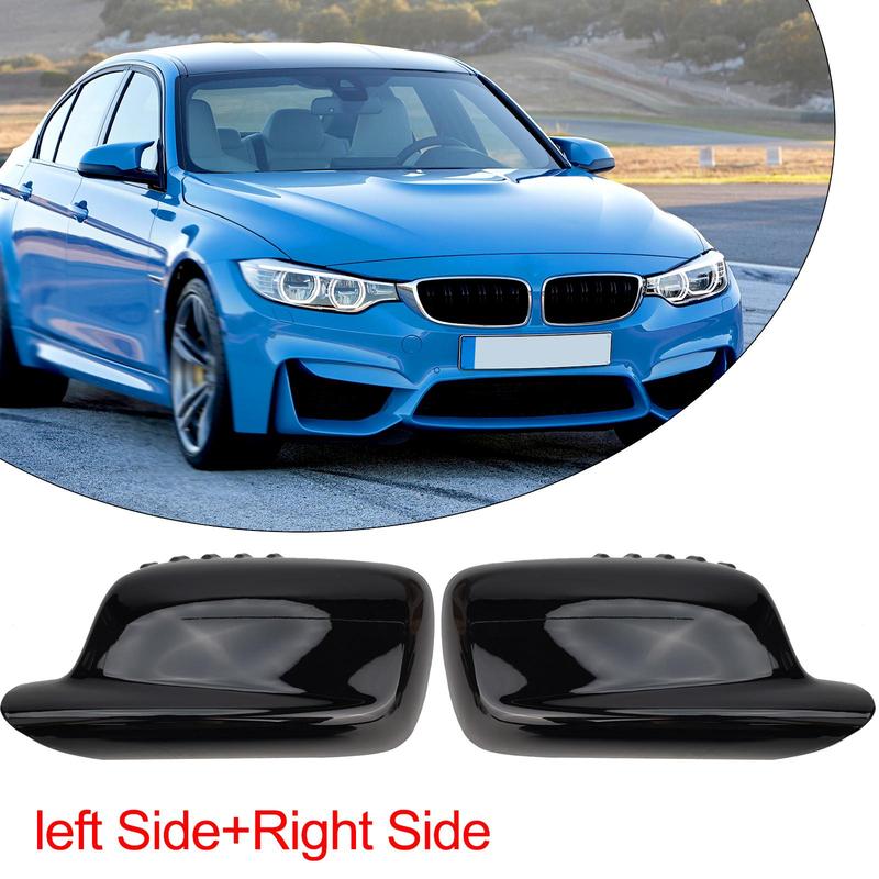 Part Mirror Covers Cap E46 E65 E66 For BMW 3 7 Series Gloss Black Side Door Wing Mirror Cover Replacement Brand New