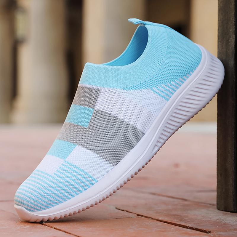 Women Shoes Mix Color Casual Sneaker Slip On Sneakers Women Flat Tennis For Lady Summer Sport Sneaker Female Sports Shoes Tennis